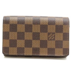 Louis Vuitton Portefeuille Tresor Women's and Men's Bi-fold Wallet N61736 Damier Ebene (Brown)