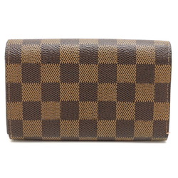 Louis Vuitton Portefeuille Tresor Women's and Men's Bi-fold Wallet N61736 Damier Ebene (Brown)