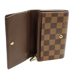 Louis Vuitton Portefeuille Tresor Women's and Men's Bi-fold Wallet N61736 Damier Ebene (Brown)