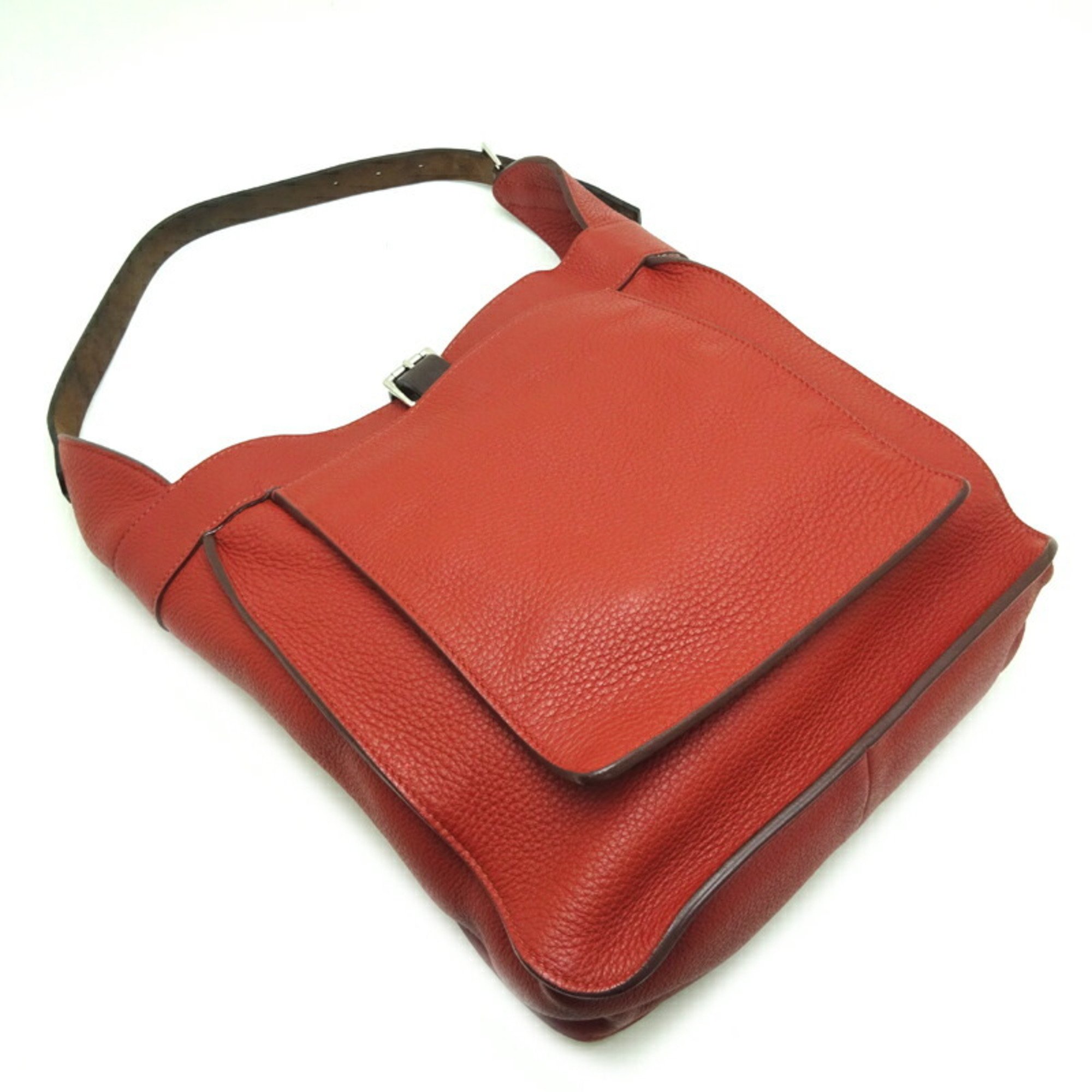 Hermes Marwari PM □M stamped 2009 Women's shoulder bag Taurillon Clemence Rouge glass