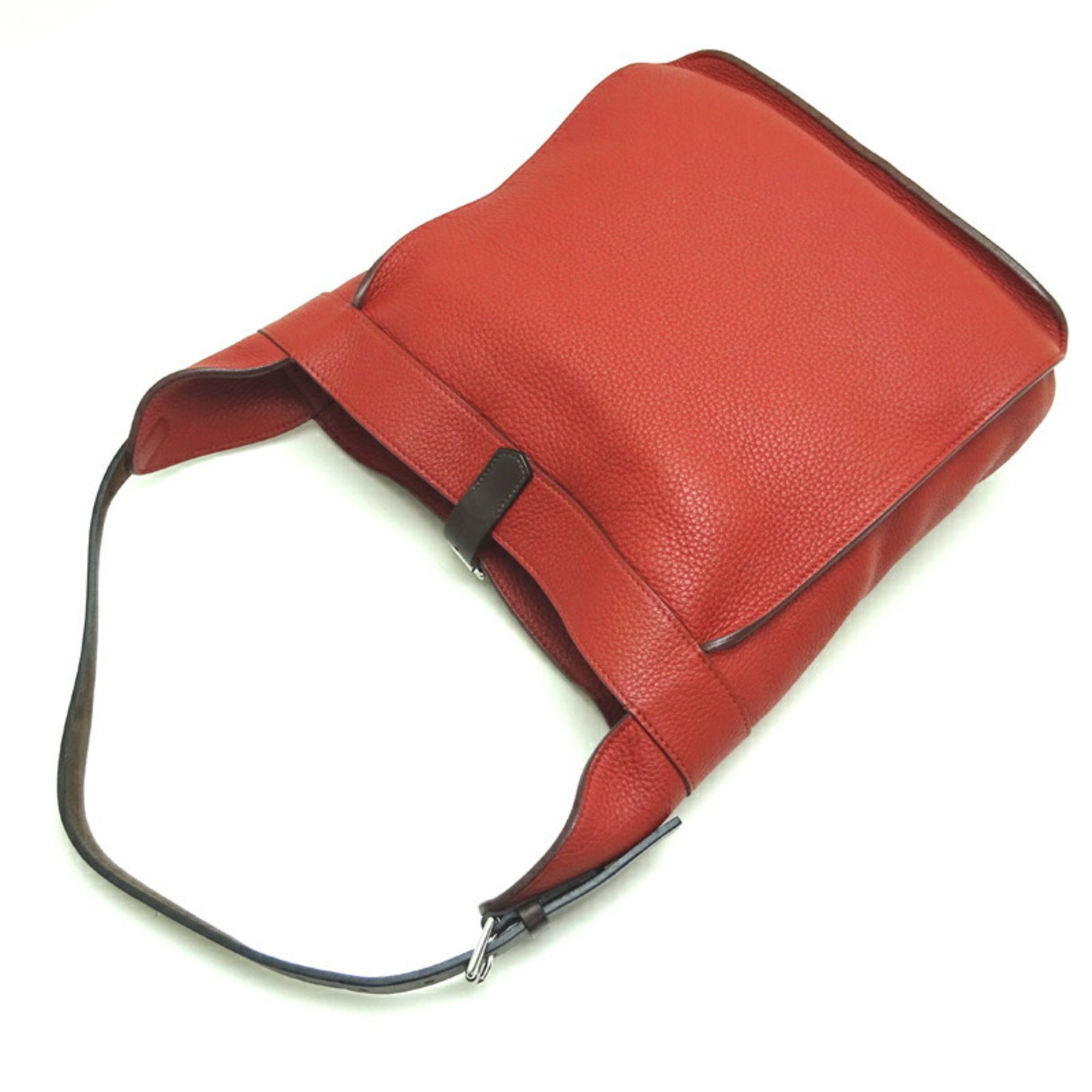 Hermes Marwari PM □M stamped 2009 Women's shoulder bag Taurillon Clemence Rouge glass