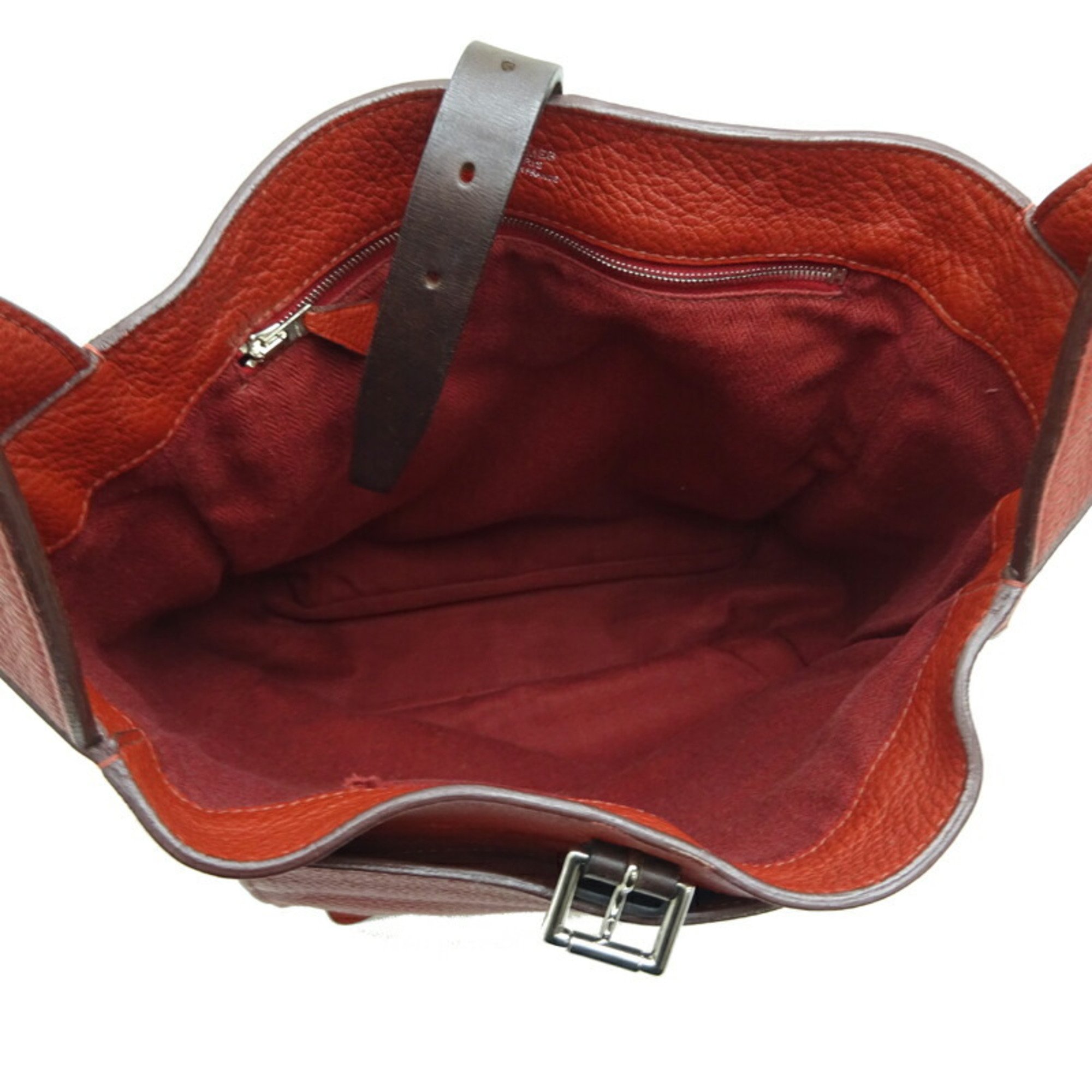 Hermes Marwari PM □M stamped 2009 Women's shoulder bag Taurillon Clemence Rouge glass