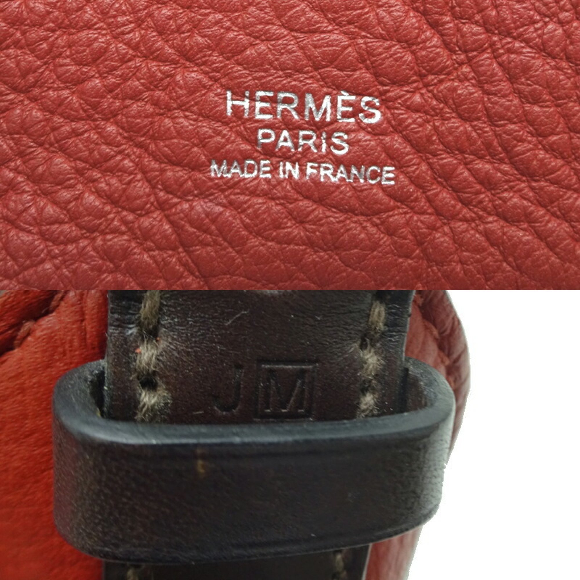 Hermes Marwari PM □M stamped 2009 Women's shoulder bag Taurillon Clemence Rouge glass