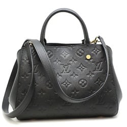 Louis Vuitton Montaigne BB Women's Handbag M41053 Monogram Empreinte Noir (Black)