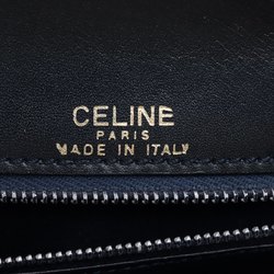 Celine Carriage hardware leather shoulder bag tote hand black women's