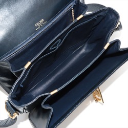 Celine Carriage hardware leather shoulder bag tote hand black women's