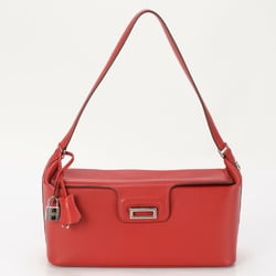 Hermes □I engraved Miss Do leather shoulder bag, silver hardware, red, for women