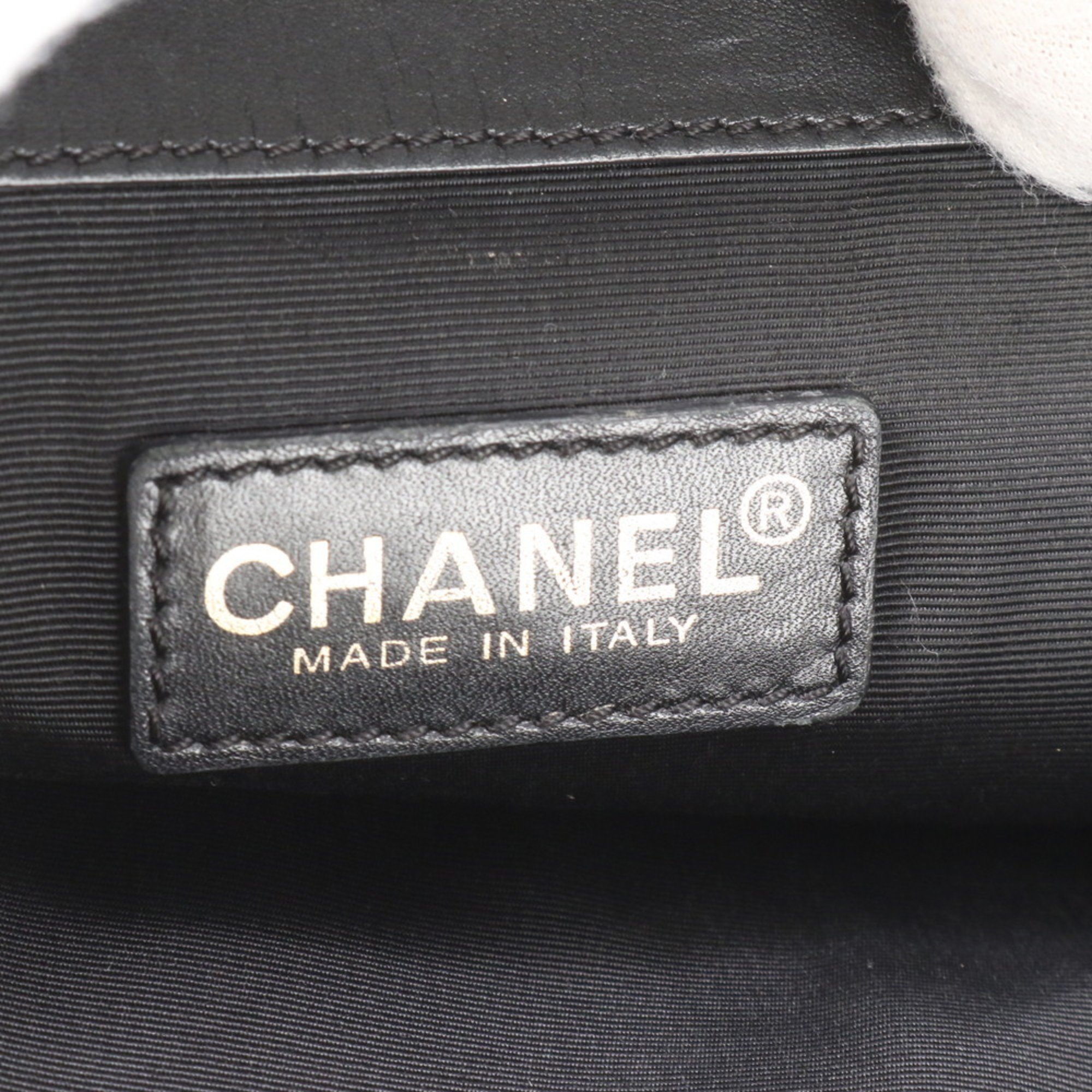 Chanel serial number seal attached coco leather chain shoulder black ladies