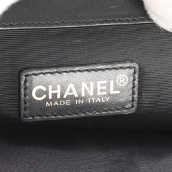 Chanel serial number seal attached coco leather chain shoulder black ladies