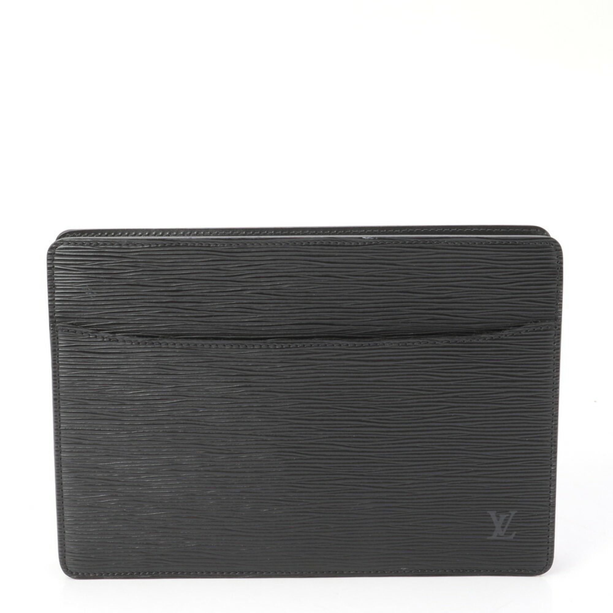 Louis Vuitton Epi Pochette Homme Noir M52522 Leather Second Bag Clutch Pouch Men's