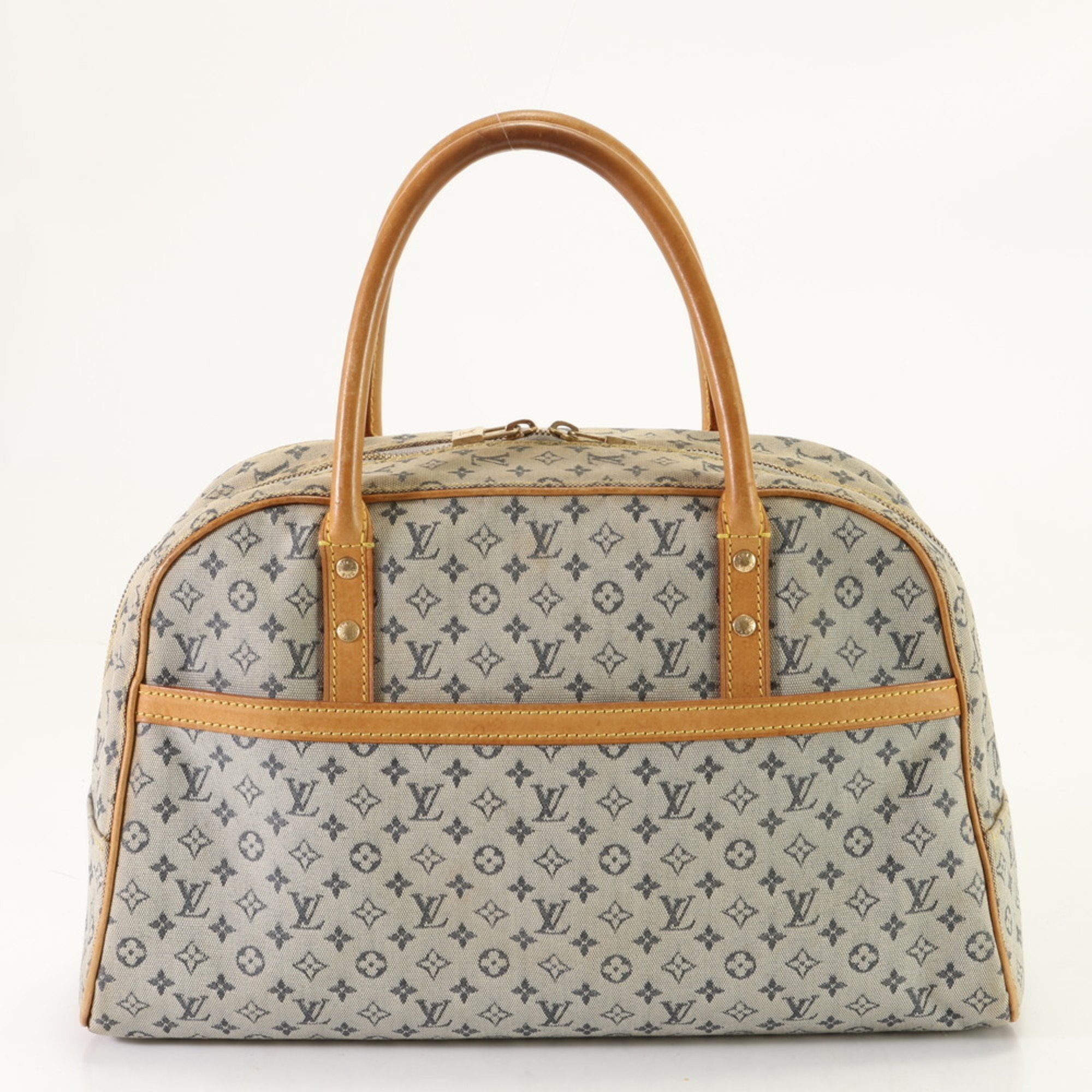 Louis Vuitton Monogram Marie Blue M92003 Leather Handbag Tote Women's