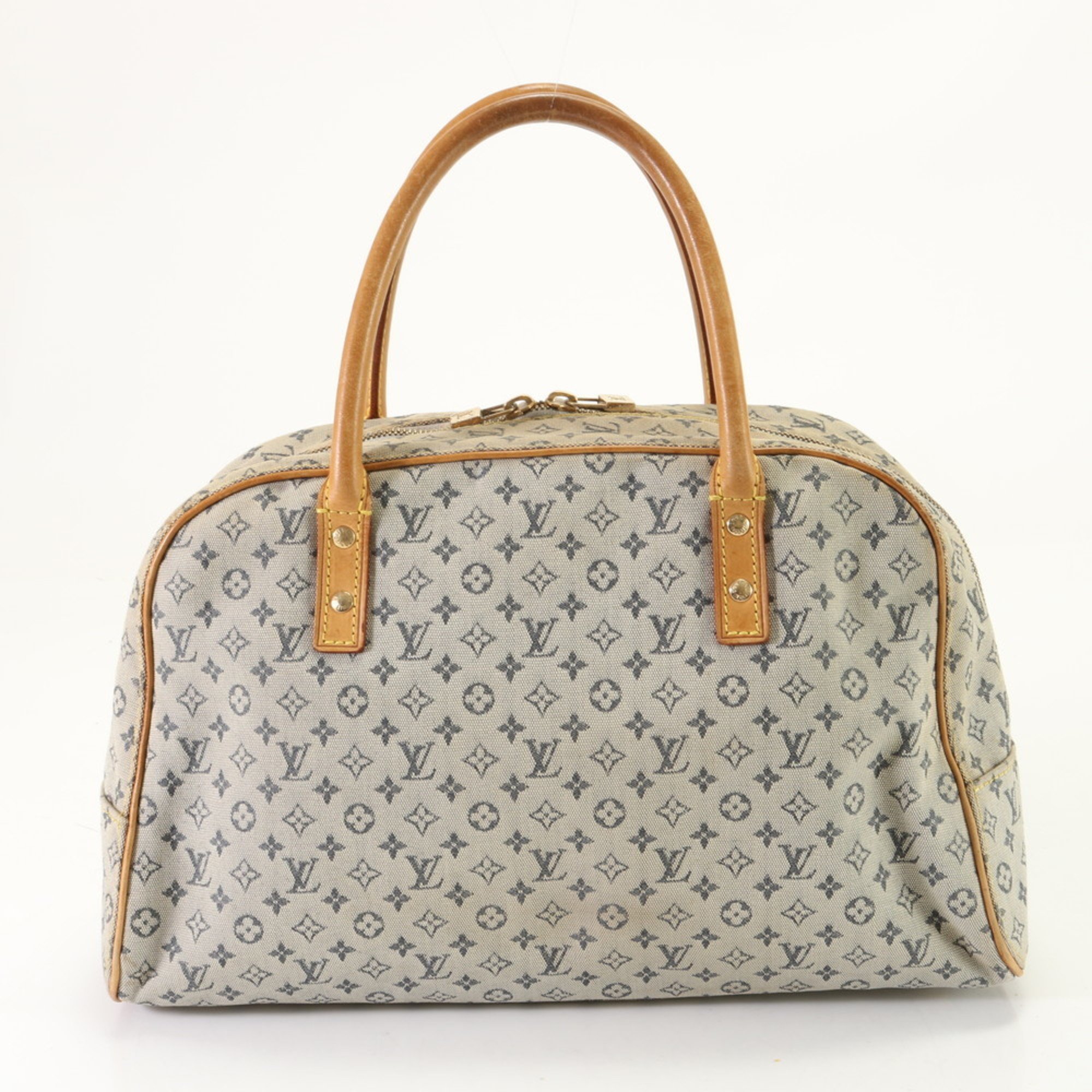 Louis Vuitton Monogram Marie Blue M92003 Leather Handbag Tote Women's