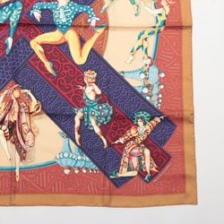 Hermes Carre 90 LES BALLETS RUSSES Russian Ballet Scarf 100% Silk Gold Stole Women's