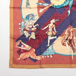 Hermes Carre 90 LES BALLETS RUSSES Russian Ballet Scarf 100% Silk Gold Stole Women's