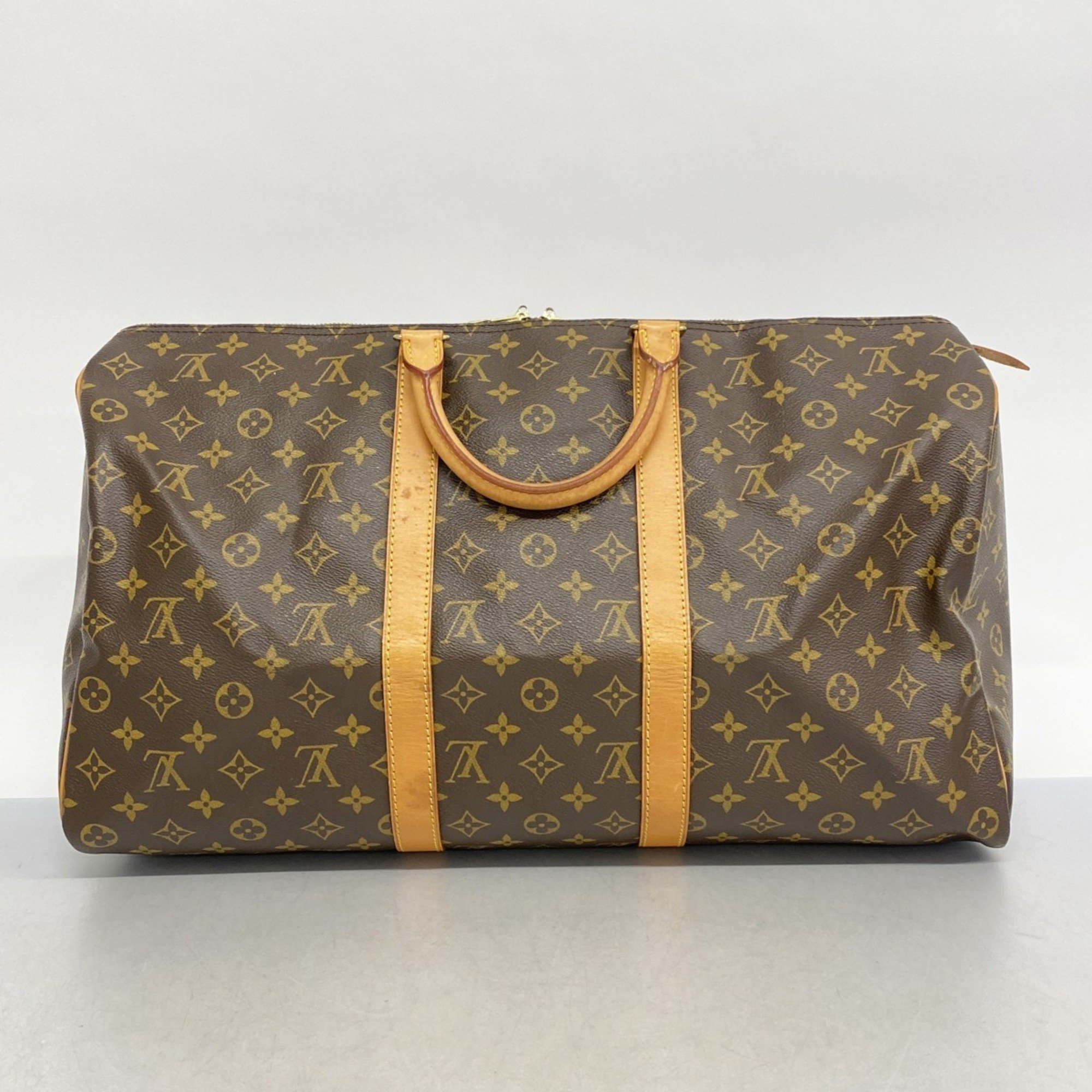 Louis Vuitton Boston Bag Monogram Keepall 50 M41426 Brown Men's Women's