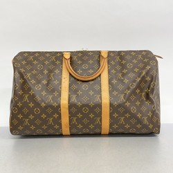 Louis Vuitton Boston Bag Monogram Keepall 50 M41426 Brown Men's Women's