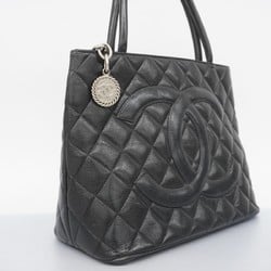 Chanel Tote Bag Reproduction Caviar Skin Black Women's