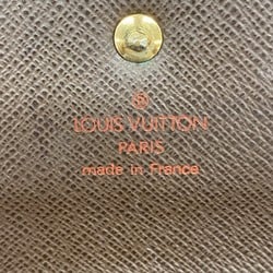 Louis Vuitton Tri-fold Wallet Damier Porte Tresor Etui Papier N61202 Ebene Men's Women's