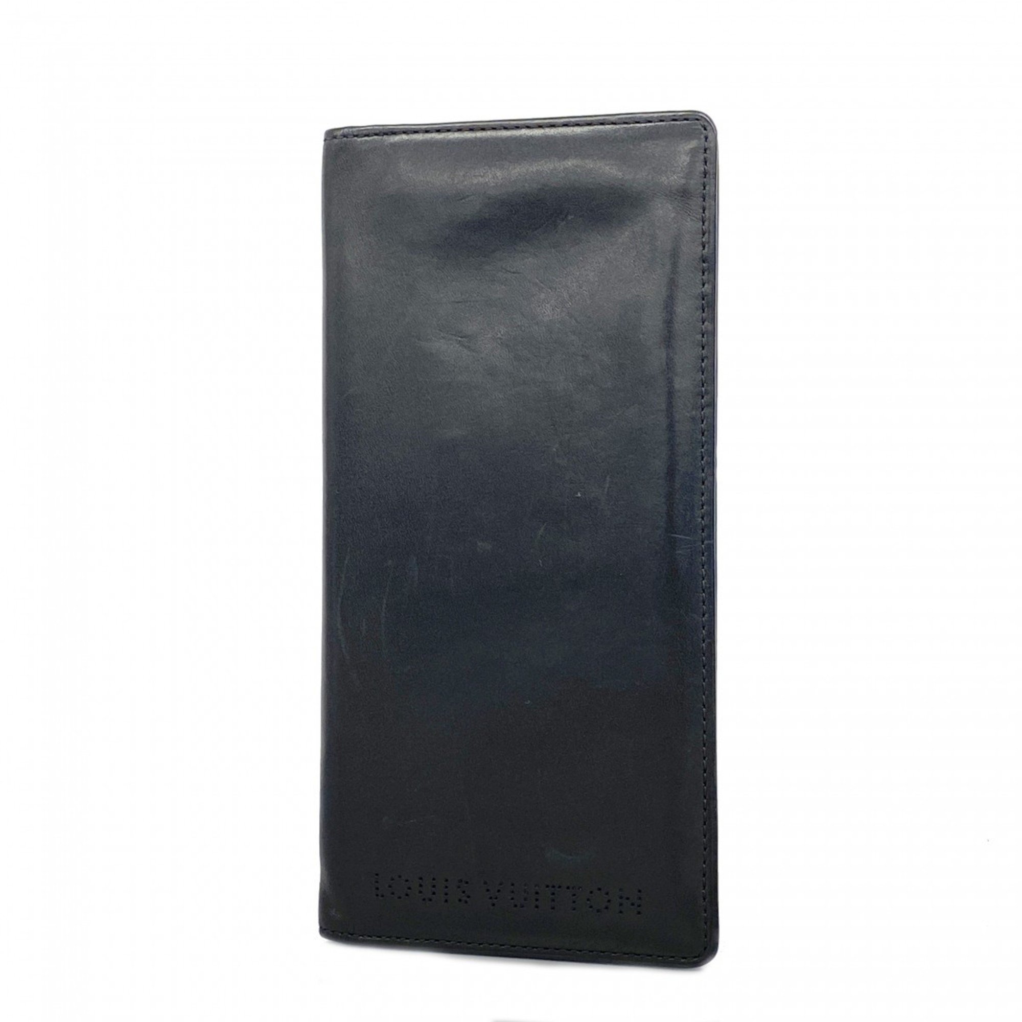 Louis Vuitton Long Wallet Chicago Porte-Valeur 12 Carte Credit M95789 Black Noir Men's