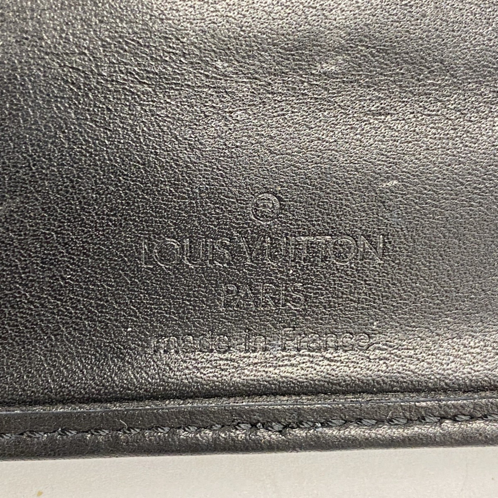 Louis Vuitton Long Wallet Chicago Porte-Valeur 12 Carte Credit M95789 Black Noir Men's