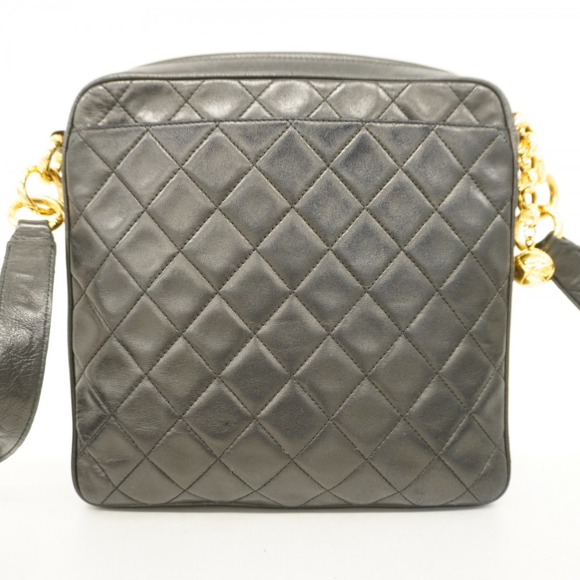 Chanel Shoulder Bag Matelasse Brilliant Lambskin Black Women's