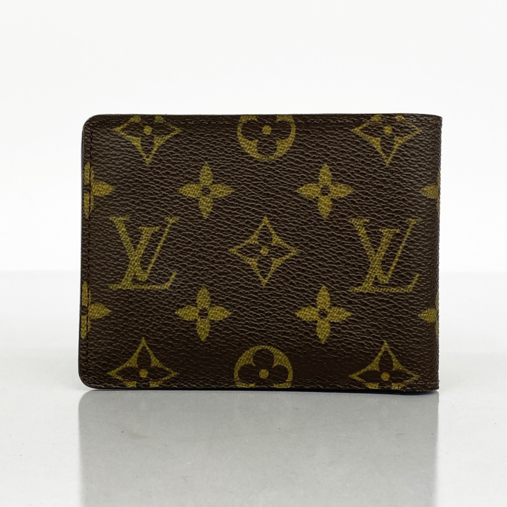 Louis Vuitton Wallet Monogram Portefeuille Multiple M60895 Brown Men's