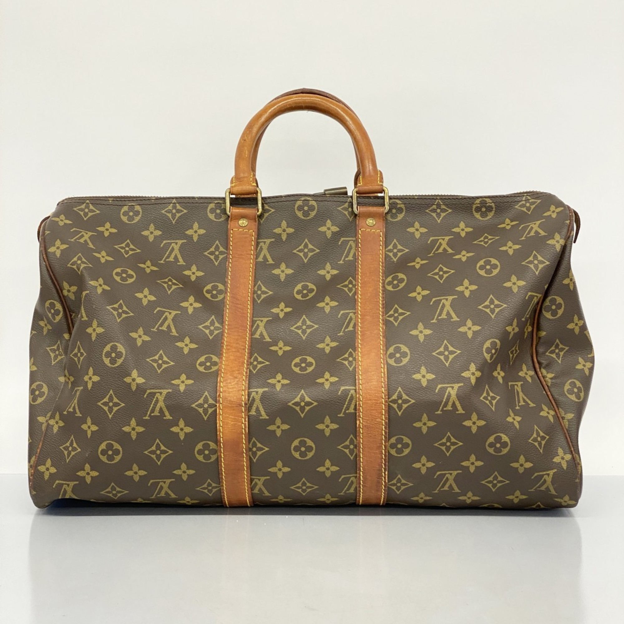 Louis Vuitton Boston Bag Monogram Keepall 45 M41428 Brown Men's Women's