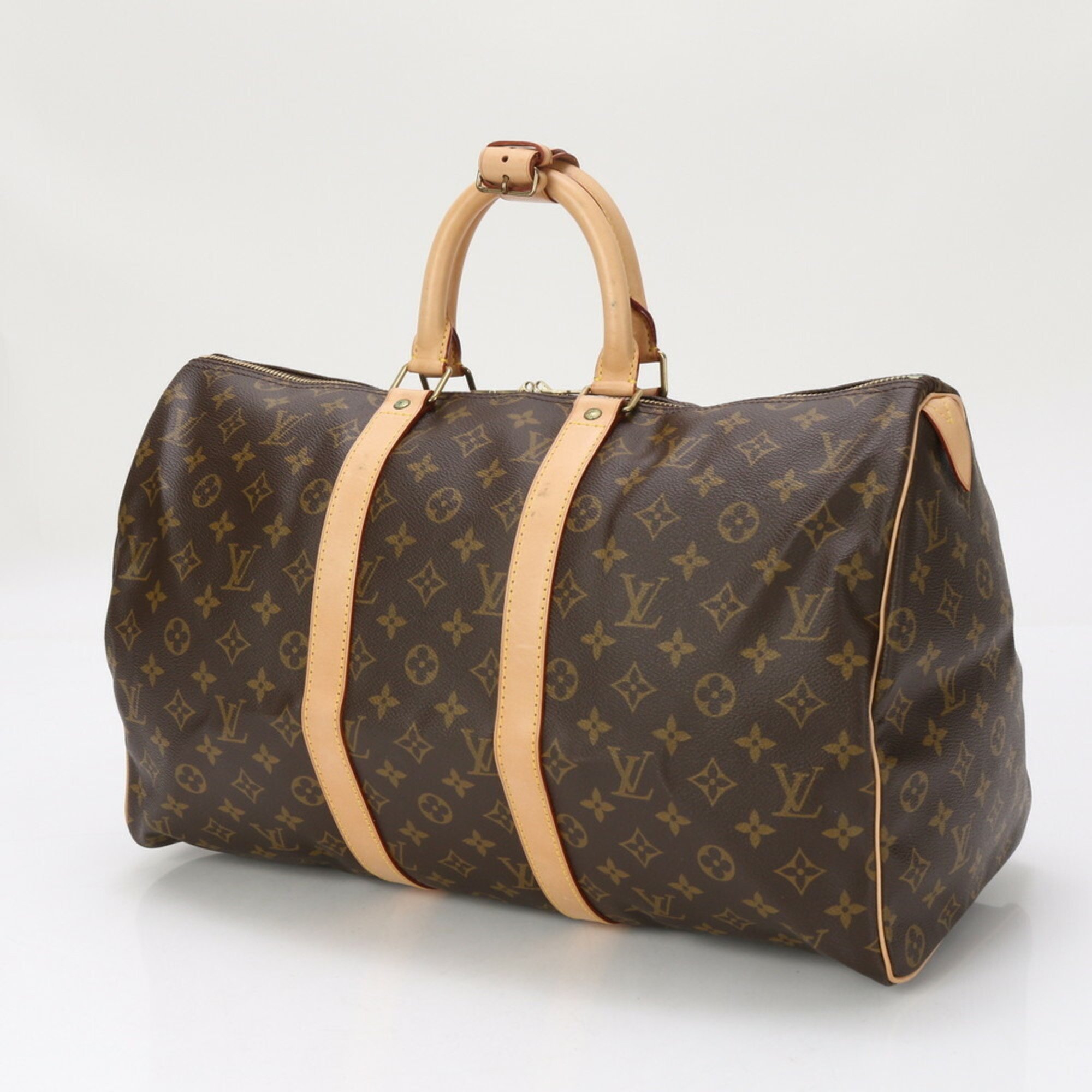 Louis Vuitton Monogram Keepall 45 M41428 Leather Boston Bag Tote Trunk Men's