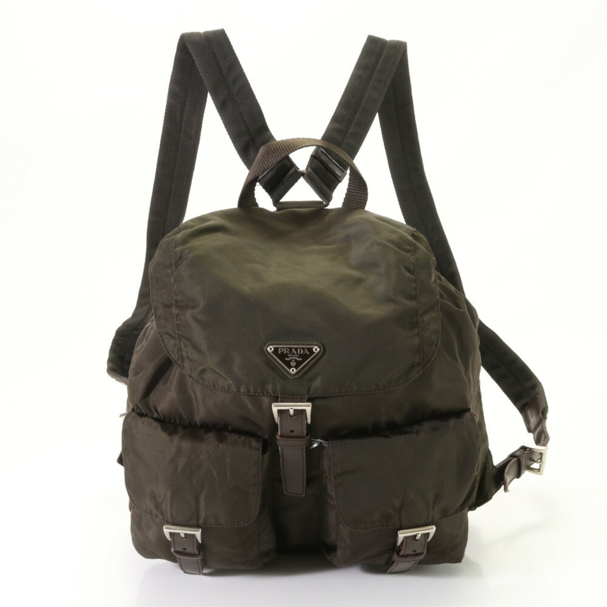 Prada Tessuto Nylon Triangle Backpack Rucksack Bag