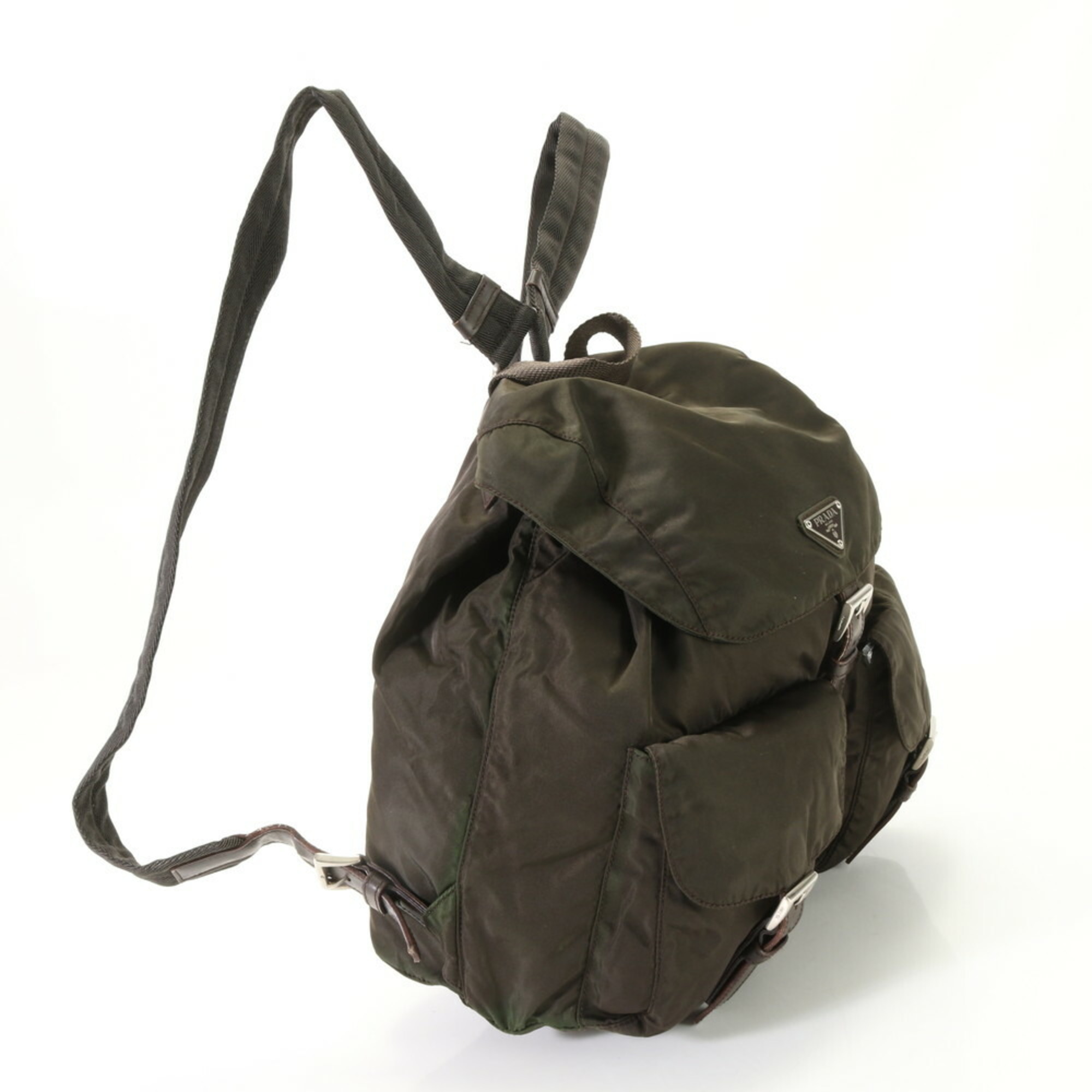 Prada Tessuto Nylon Triangle Backpack Rucksack Bag