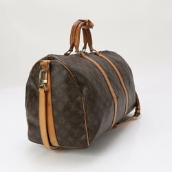 Louis Vuitton Monogram Keepall Bandouliere 50 M41416 Leather Boston Bag Shoulder Men's