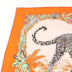 Hermes scarf, Carre Geant 140 JUNGLE LOVE, cashmere and silk blend, large size, for women