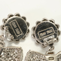 Miu Miu Miu Ribbon Motif Bijou Earrings 5AJL09 Silver Women's