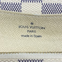 Louis Vuitton Long Wallet Damier Azur Portefeuille Emily N63021 White Women's