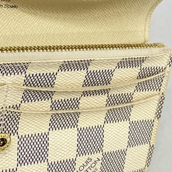 Louis Vuitton Long Wallet Damier Azur Portefeuille Emily N63021 White Women's