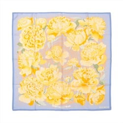 Hermes Carre 90 LESPIVOINES Peony Scarf 100% Silk C Mark Stole for Women