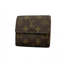 Louis Vuitton Tri-fold Wallet Monogram Porte Monnaie Billet Credit M61652 Brown Men's Women's