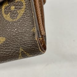 Louis Vuitton Tri-fold Wallet Monogram Porte Monnaie Billet Credit M61652 Brown Men's Women's