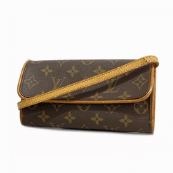 Louis Vuitton Shoulder Bag Monogram Pochette Twin PM M51854 Brown Women's