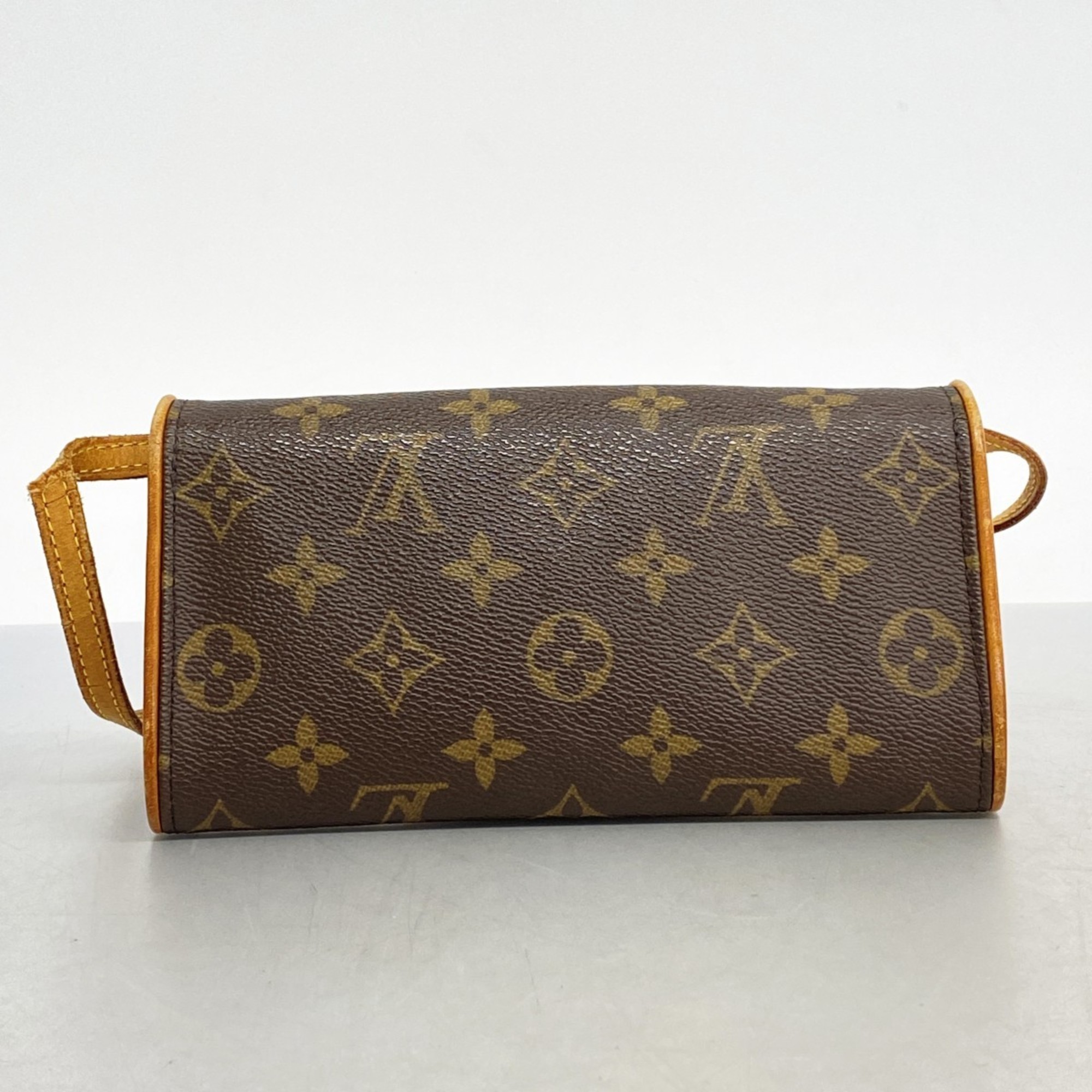 Louis Vuitton Shoulder Bag Monogram Pochette Twin PM M51854 Brown Women's