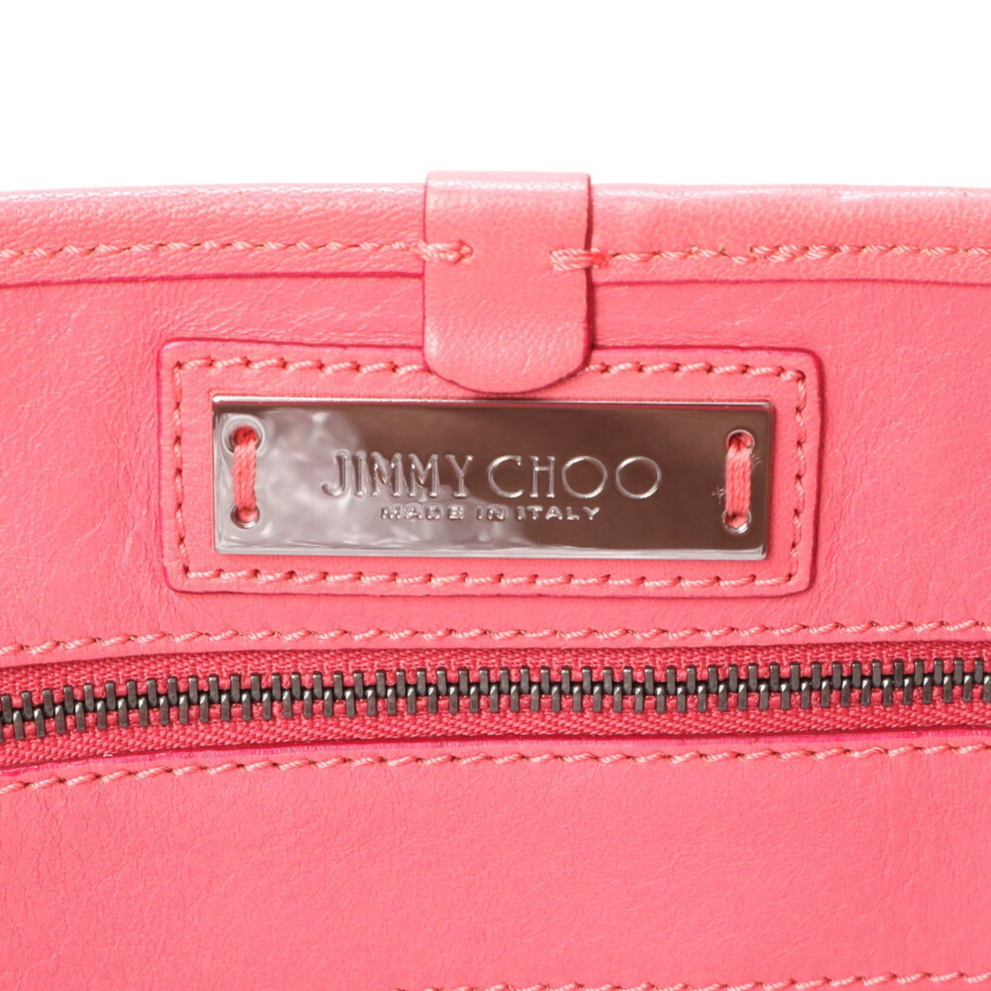 Jimmy Choo guarantee hologram Sasha leather pink star shoulder bag for women