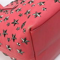 Jimmy Choo guarantee hologram Sasha leather pink star shoulder bag for women