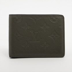 Louis Vuitton Monogram Portefeuille Multiple Shadow Khaki M68324 Leather Bi-fold Wallet for Men