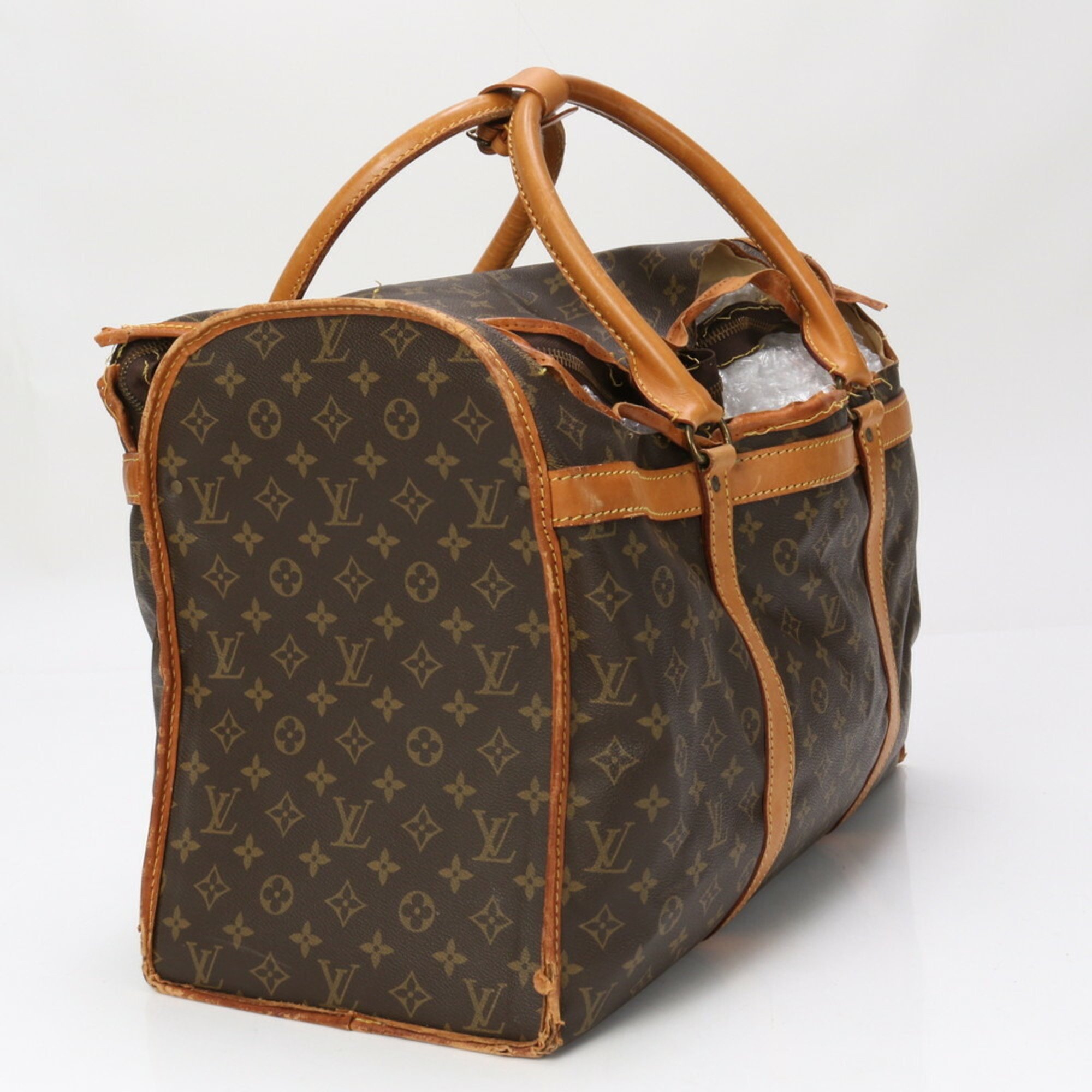 Louis Vuitton Monogram Sac Chasseur 55 M41922 Leather Boston Bag Tote Trunk Men's