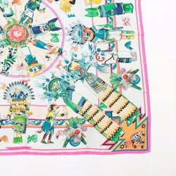 Hermes Carre 90 Kachinas Ethnic Hopi Scarf Silk 100% C Mark Stole Women's