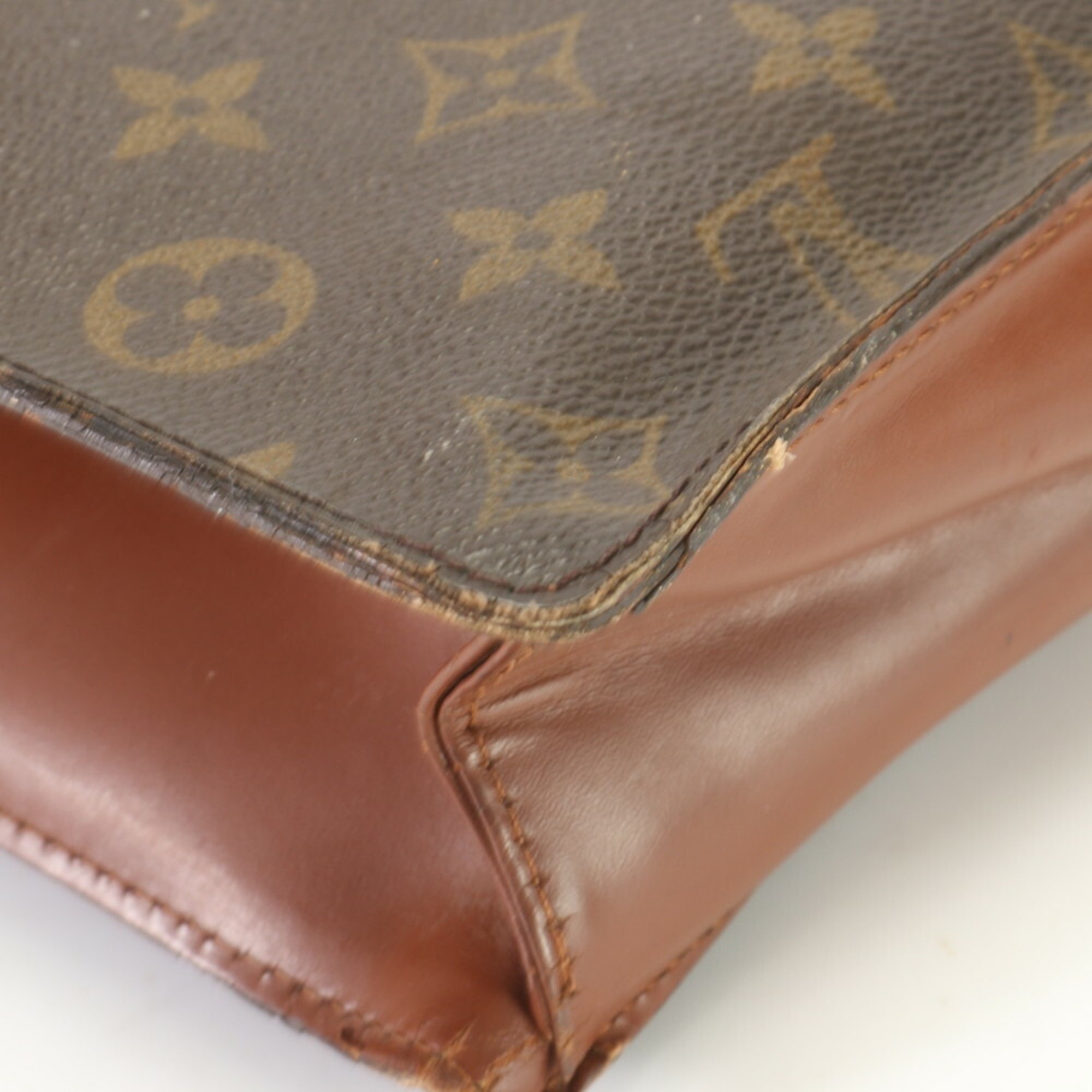 Louis Vuitton Monogram Monceau M51185 Leather Handbag Tote Clutch for Women