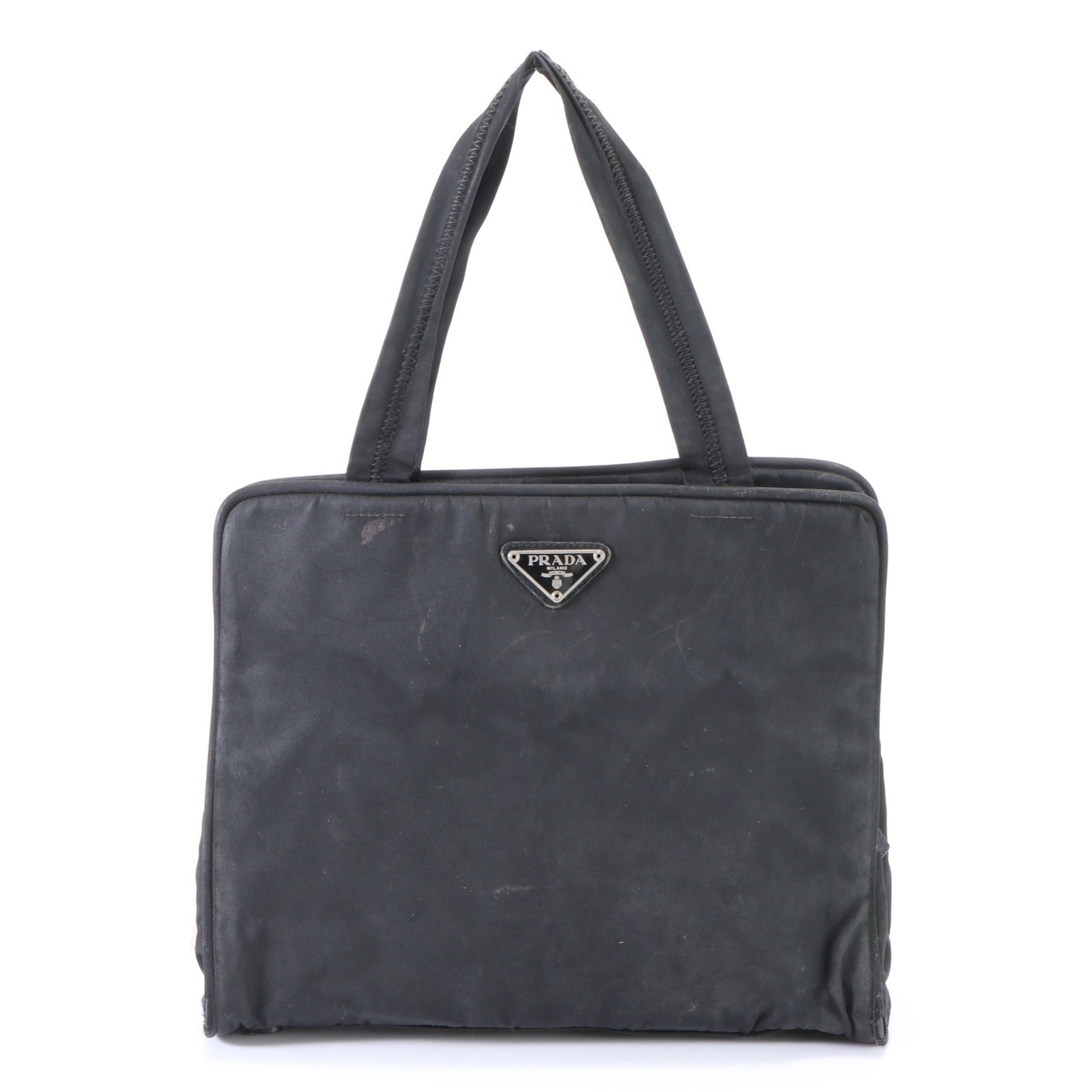 Prada Tessuto Nylon Triangle Shoulder Bag Black Men's