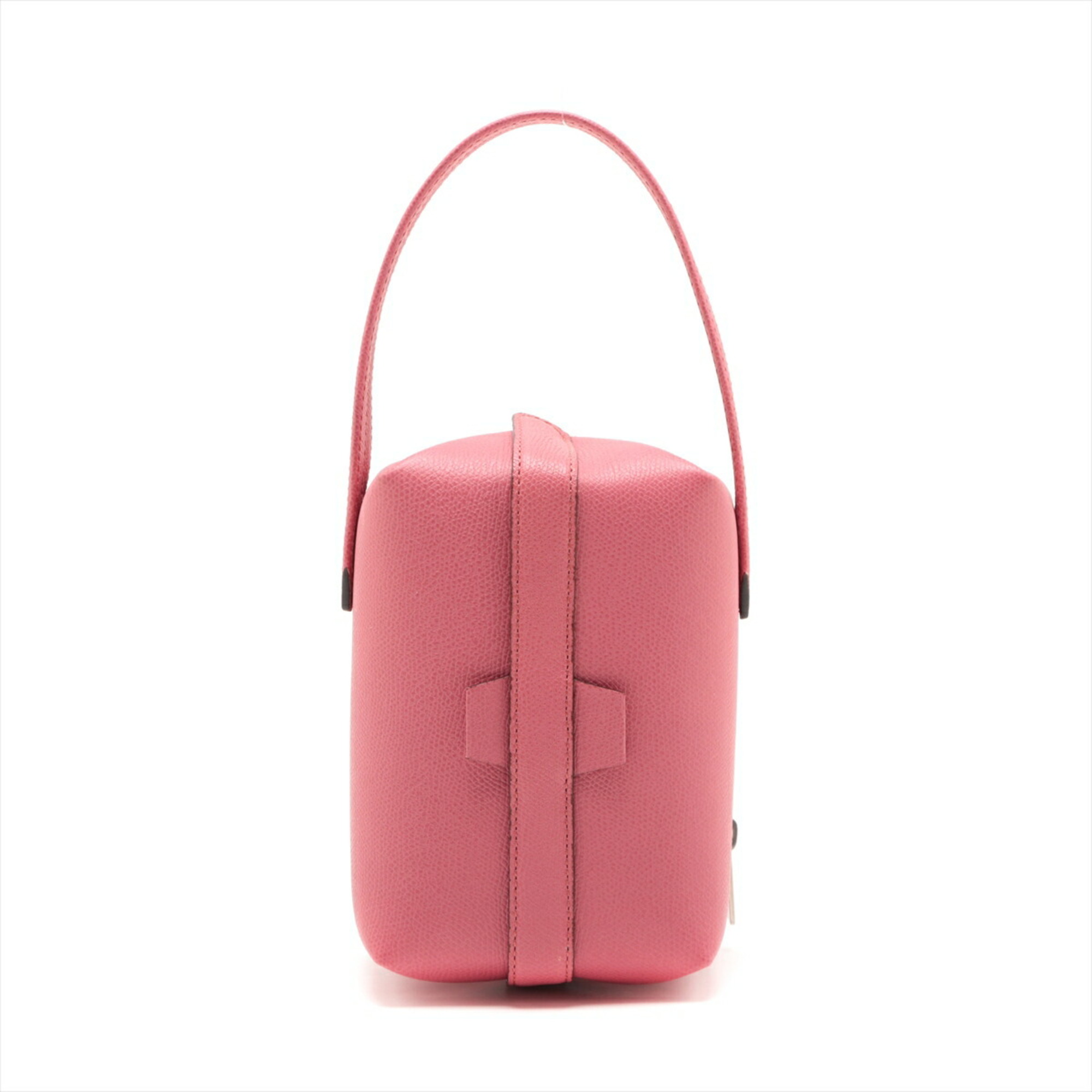 Valextra Tricktrack Leather Handbag Pink Tote Women's