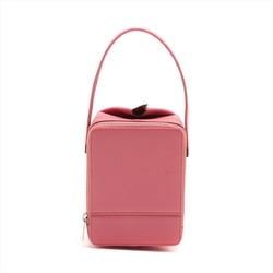 Valextra Tricktrack Leather Handbag Pink Tote Women's