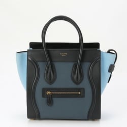 Celine Luggage Micro Shopper Leather Handbag Tote